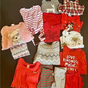 Girls Christmas/winter clothes lot.